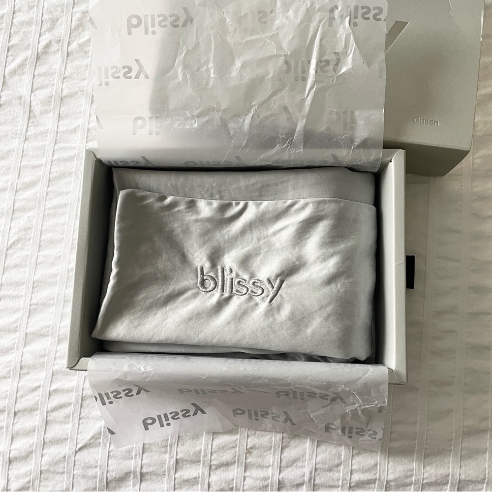 Blissy Silk Pillowcase in Elegant Silver
